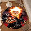 Rider On Fire Round Rug for Livingroom,Bedroom, Palyroom, Chair Rug, Area rug, Circle Carpet, Large Size Decor Fan Christmas gift
