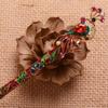 New Hair Decoration Accessories Chinese Crystal Peacock Hairpin Retro Enamel Cloisonn Handmade Jewelry Travel Accessories Gifts
