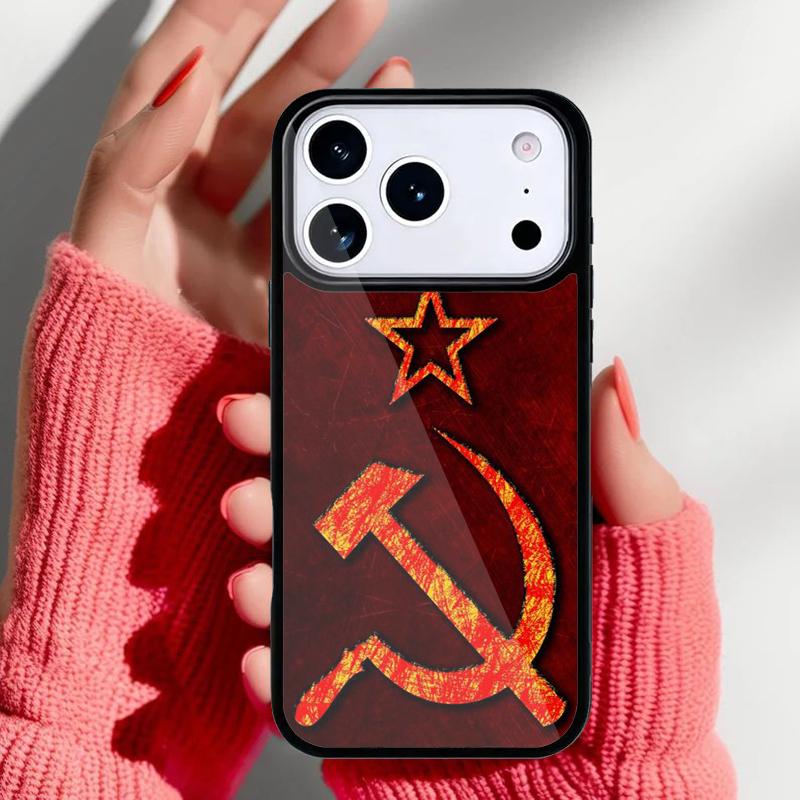 Russia Soviet Union Flag Phone Case for iPhone 17 Air 16e 15 14 13 Pro Max Back Cover for 12 11 Pro Coque