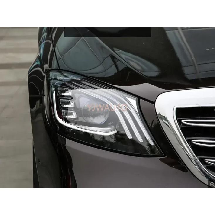 For Mercedes-Benz W222 S320 S350 S450 S500 2018 2019 Headlamp Cover Car Headlight Lens Glass Replacement Lights Auto Shell