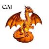 Creative Birthday Gift for Friends Dragon Solar Garden Light, Halloween Night Resin Gothic Pumpkin Tabletop Sculpture Office Statue, Medieval Fantasy