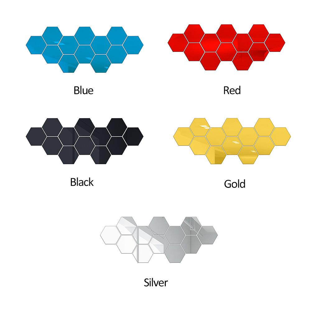 Гибкие отражающие шестиугольные зеркальные листы, самоклеящаяся зеркальная плитка, нестеклянная зеркальная наклейка