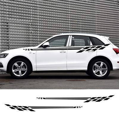 Универсальные автомобильные боковые наклейки на талию для BMW Dacia FIAT Honda Nissan Hyundai Mercedes Seat Smart SUV в полоску, тюнинг