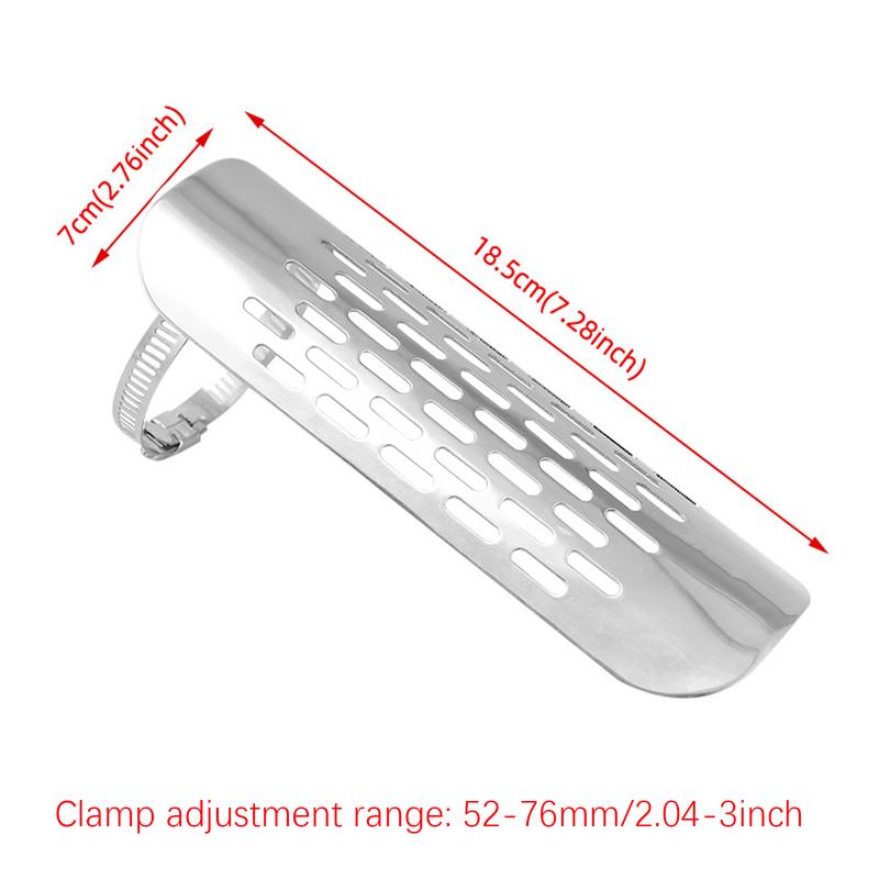Теплозащитный кожух выхлопной трубы мотоцикла из нержавеющей стали, теплозащитный кожух выхлопной трубы мотоцикла, аксессуары для мотоциклов, высокая температура