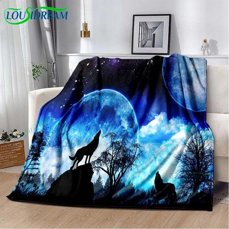 Wolf Throw Blanket Kids Game Sofa Blanket Adults and Children Blanket Blanket for Bed Picnic Blanket Blankets for Beds