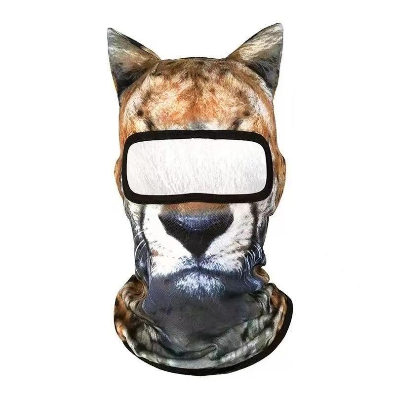 3d Animal Pattern Face Mask With Sun Protection For Outdoor Water Activities