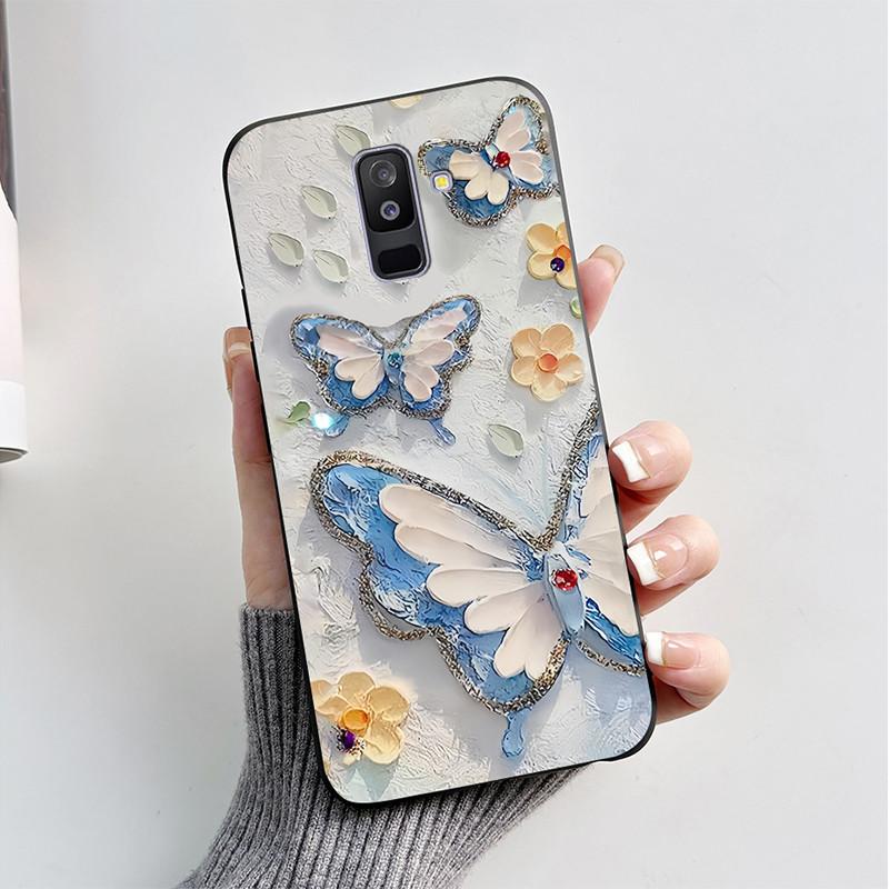 Чехол для Samsung A6 2018 Чехол A 6 A600F Мультяшный Кот Лиса Мягкий Силикон ТПУ Чехол для Телефона для Samsung Galaxy A6 Plus 2018 A605F Чехол