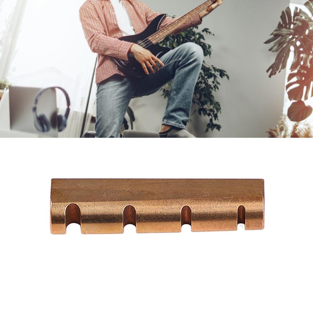 Pre Slotted Brass Bass Guitar Nut 4 String Electric Bass Nut Electric Bass Guitar