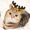 Plush Pet Christmas Hat Warm Cat Cosplay Hat Funny Cats Dress Up Costume Hat  Christmas