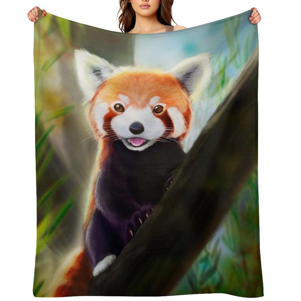 Red Panda Throw Blanket Moving Vintage Sofas Bed linens Blankets