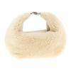 Longchamp Le Pliage Shearling Soft Wool Leather Mini Tote Bag Women Tote Bag Ivory 10291HIF037