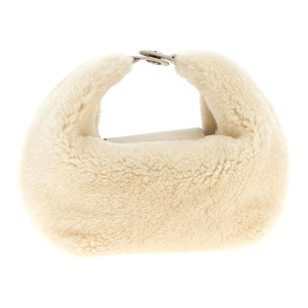 Longchamp Le Pliage Shearling Soft Wool Leather Mini Tote Bag Women Tote Bag Ivory 10291HIF037