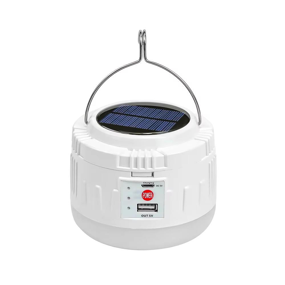 Free Sample Portable Outdoor Tente Home Lantern Usb IP65 Rechargeable Solar Charging Led Emergency Solar Garden Light for Yard