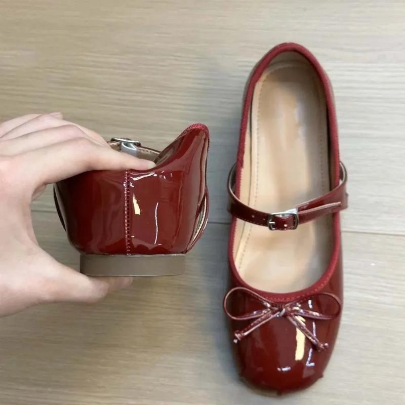 2025 Spring/Summer New Women's Mary Jane Shoes Fashion Bow Shoes Casual Low Heel Dresses Street Style Shoes