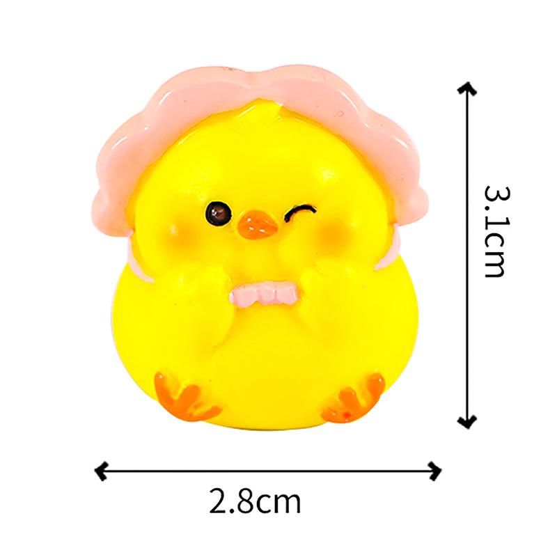 Миниатюрные фигурки, милые желтые цыплята, животные, микро-ландшафтные украшения для украшения дома, декор комнаты, настольные аксессуары