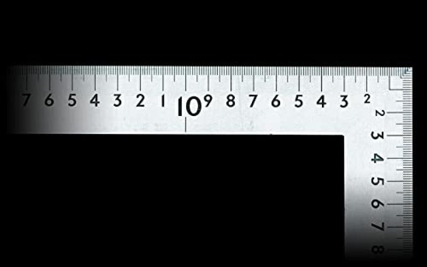 Shinwa Sokutei Medium Gold Stainless Steel Measuring Scale with 60 x 30 63053 Graduations, cm,