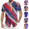 Мужская летняя новая свободная рубашка с коротким рукавом с принтом, кардиган, пляжная рубашка