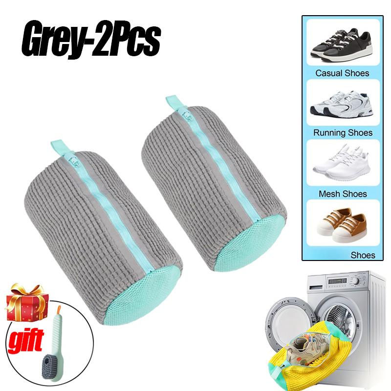 Laundry Bags Shoe Washing Machine Bag-with Zipper Laundry Bag with Rich Fluff Inside,Perfect for Sneakers with Shoe Brush
