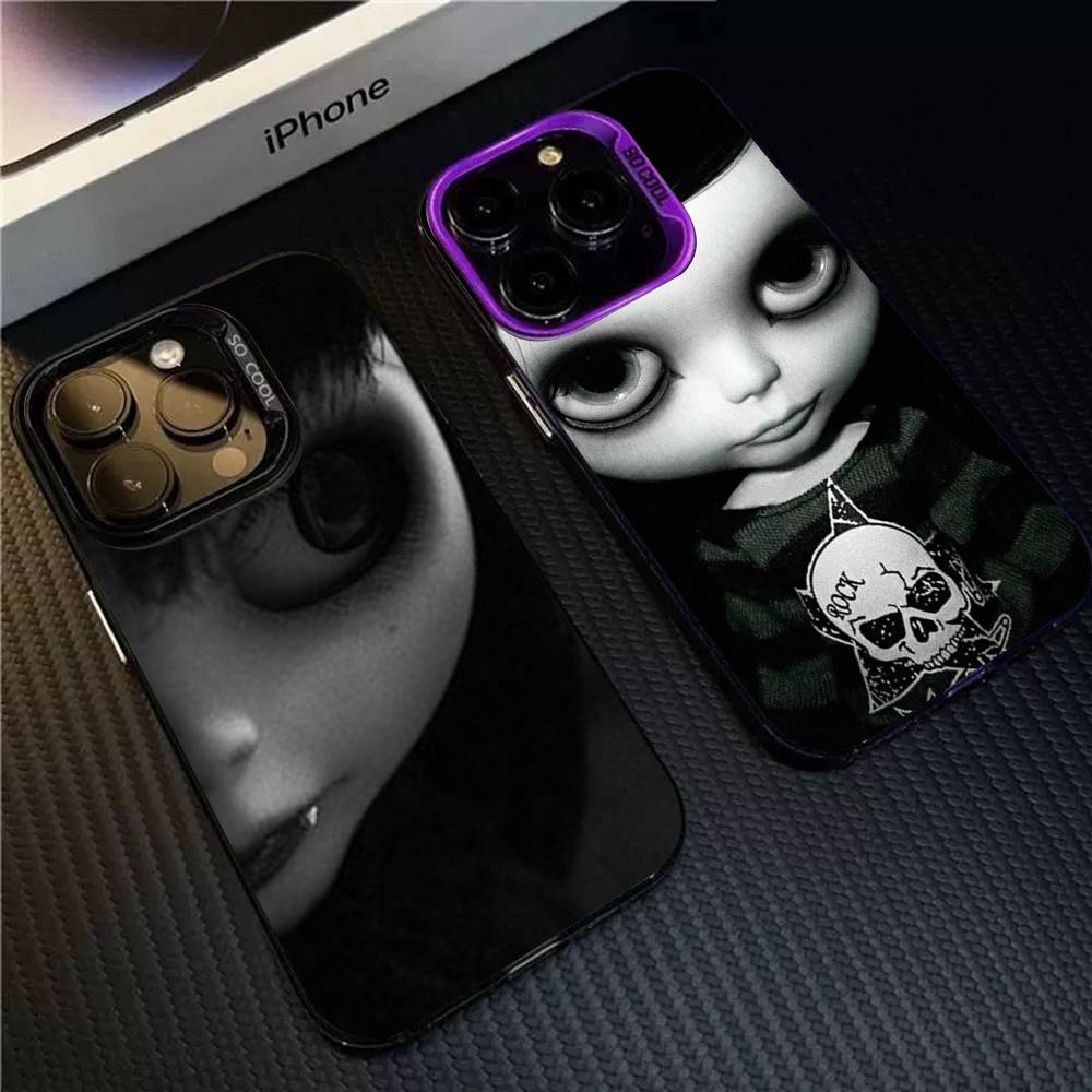 Темный милый кукольный чехол для телефона IPhone 17 16 15 14 13 Pro 12 11 Pro Max PLUS Цветная задняя крышка
