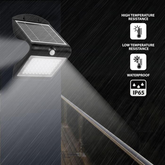 Солнечный фонарь - VELAMP - COLOMBA - Встроенный светодиод - Датчик движения - Черный металл