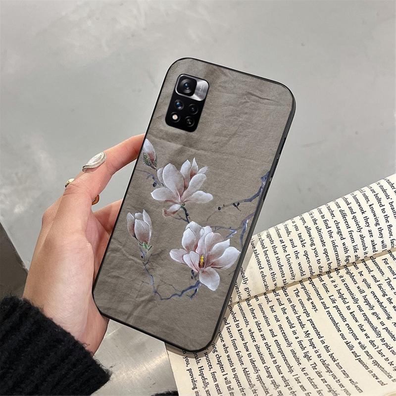 Чехол для телефона 'Цветок магнолии' для Xiaomi Redmi note 14 Pro Plus 14 13 12 11 10 Pro 14S 12S 11S Redmi 14C 13C