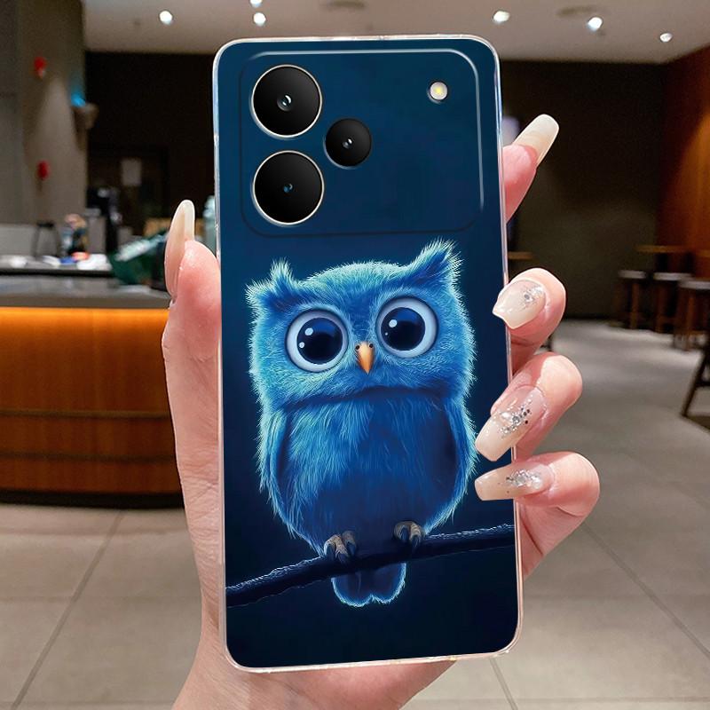 Чехол для телефона Realme P4 Pro 5G Задняя крышка Роскошный Дракон Милый Крутой Мальчики Девочки Цветочные узоры Прозрачный Мягкий силиконовый чехол