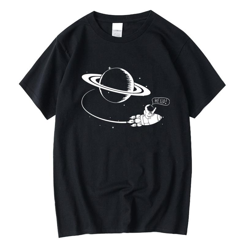 Mens High Quality Cotton Short Sleeve Space Print Summer Men T Shirt Casual Loost oneck Tshirt Cool tshirt Male Men Tee Shirt