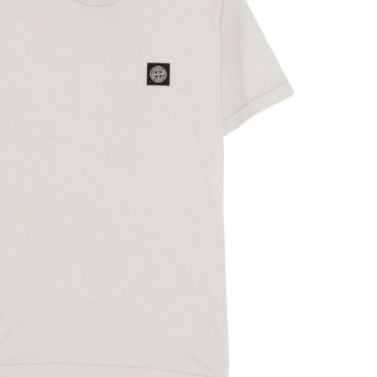STONE ISLAND Мужская однотонная футболка с коротким рукавом и круглым вырезом L1S152100027S0013-V0061