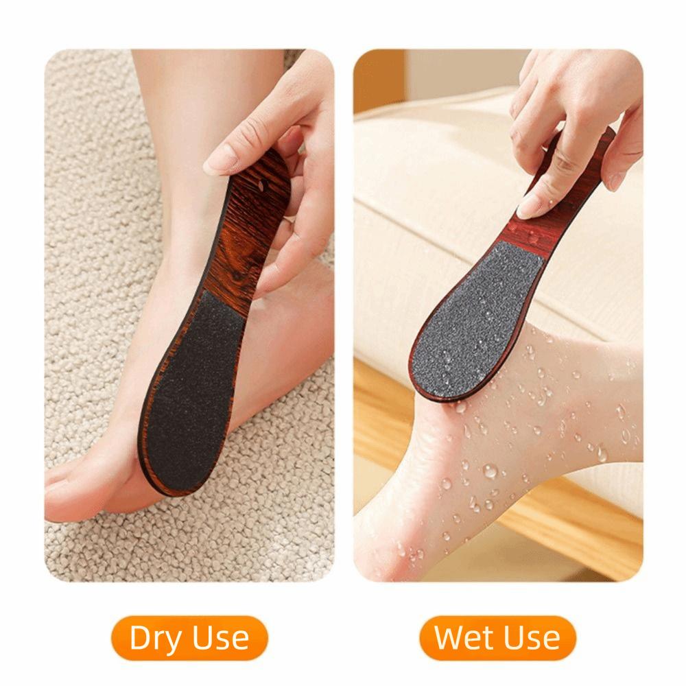 10Pcs Double Sided Wood Foot File with Hanging Hole Waterproof Dead Skin Pedicure Tool Easy To Clean Wet and Dry Use
