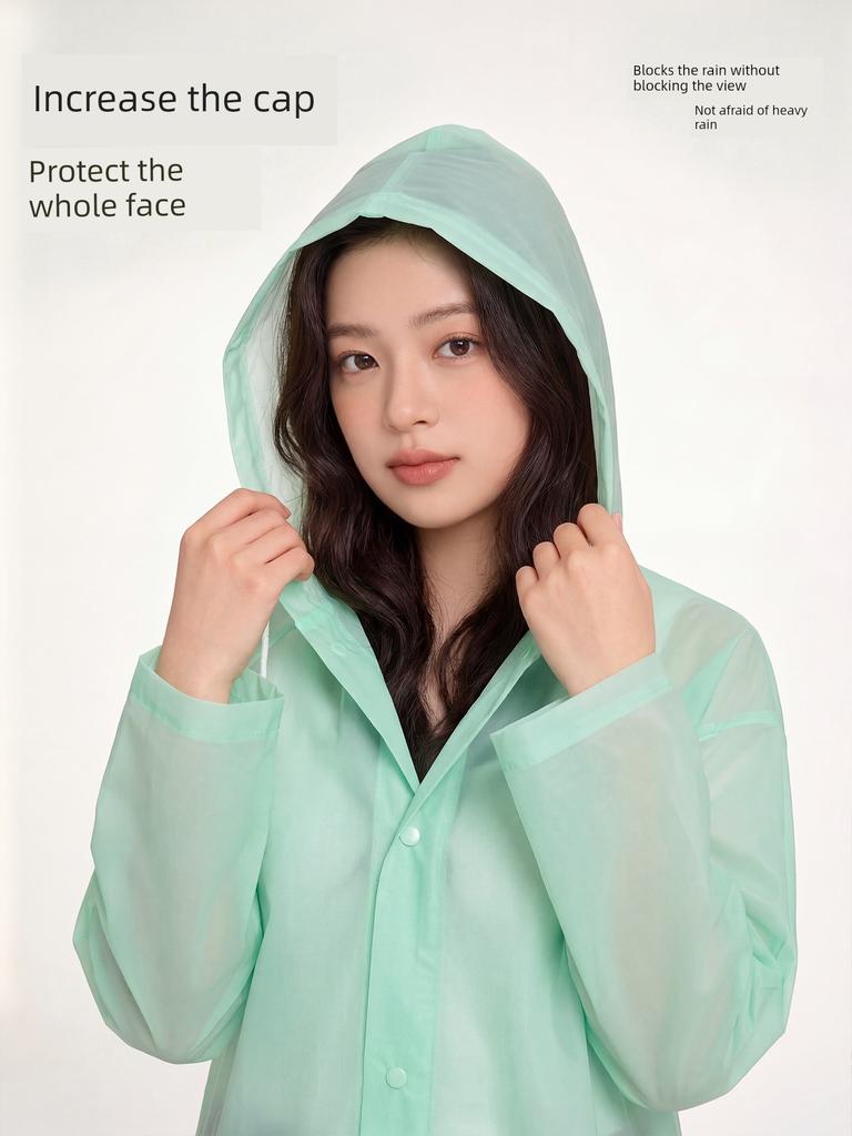 Raincoat for Adults 2026 New Model Women's Travel Lightweight Portable Rain Poncho for Heavy Rain Protection Thickened Disposable