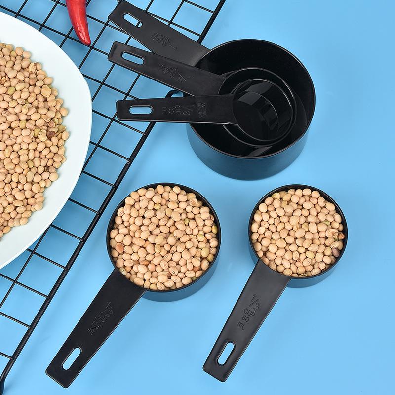 Plastic Measuring Spoon & Cup Set with Scale, 10-Piece Kitchen Baking Tools