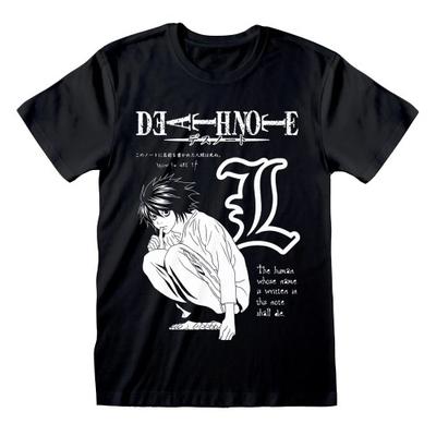 Death Note Унисекс футболка для взрослых с монохромным эскизом