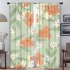 Милые цветы Домашние интерьерные шторы для гостиной Блэкаут штора Перегородка Хэллоуин украшение Тюль для спальни Шторы