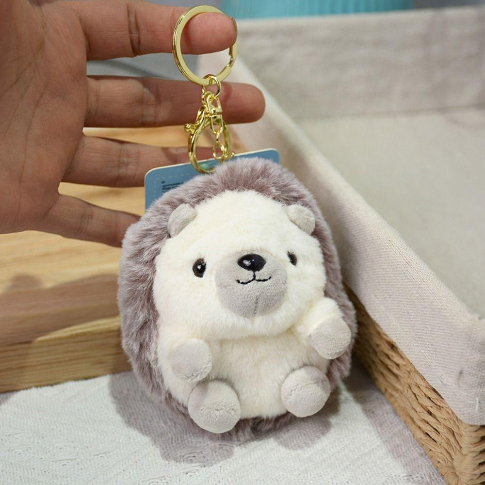 Adorable Little Hedgehog Keychain Mini Hedgehog Cute Hedgehog Plush Keyring  Car Keychain