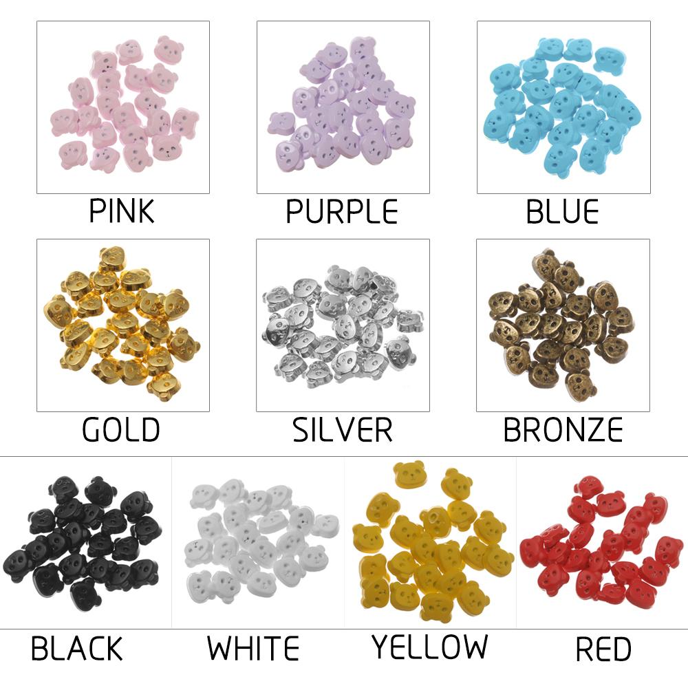 20pcs 5mm Mini Buttons For Doll Clothes Cute Metal Panda Buckle Doll Buttons Sewing DIY Crafts Handmade Dolls Decor Accessories