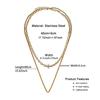 Elegant Double Layer Stainless Steel Christmas Necklace for Women