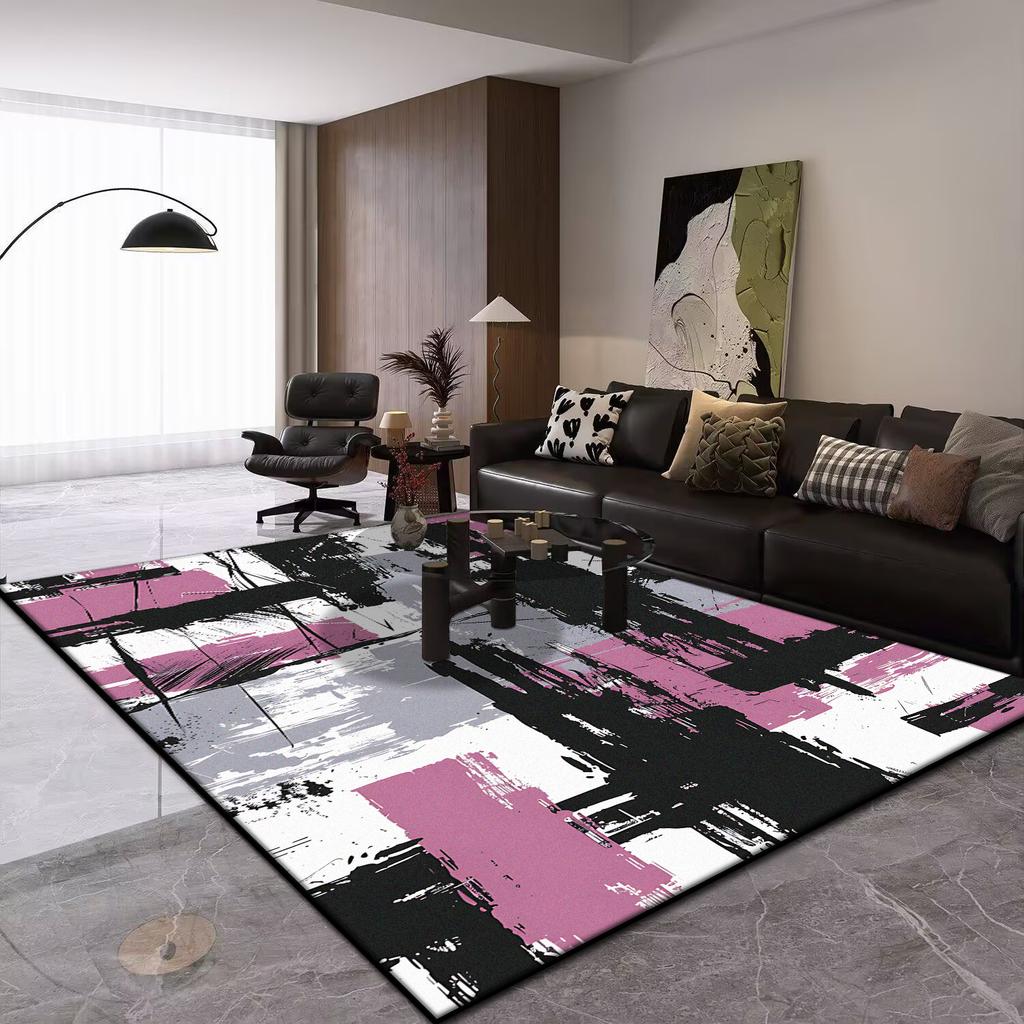 Современный абстрактный ковер большой для гостиной, ковер под диван в стиле легкой роскоши, нескользящий, моющийся, ковер для украшения балкона, коврик для детской спальни