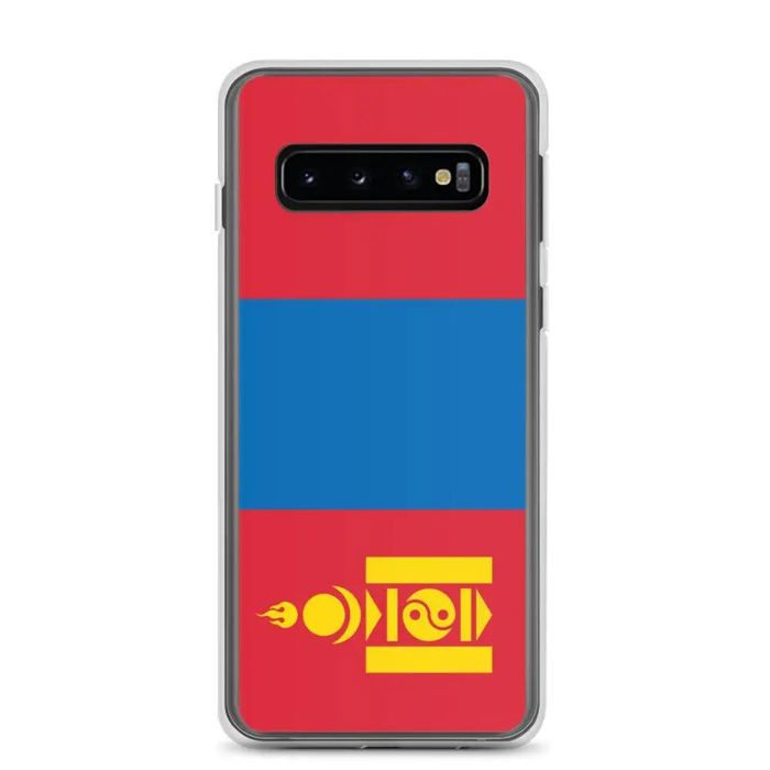 Coque Téléphone - Samsung - Galaxy S10 - Drapeau Mongolie - Souple - Multicolore