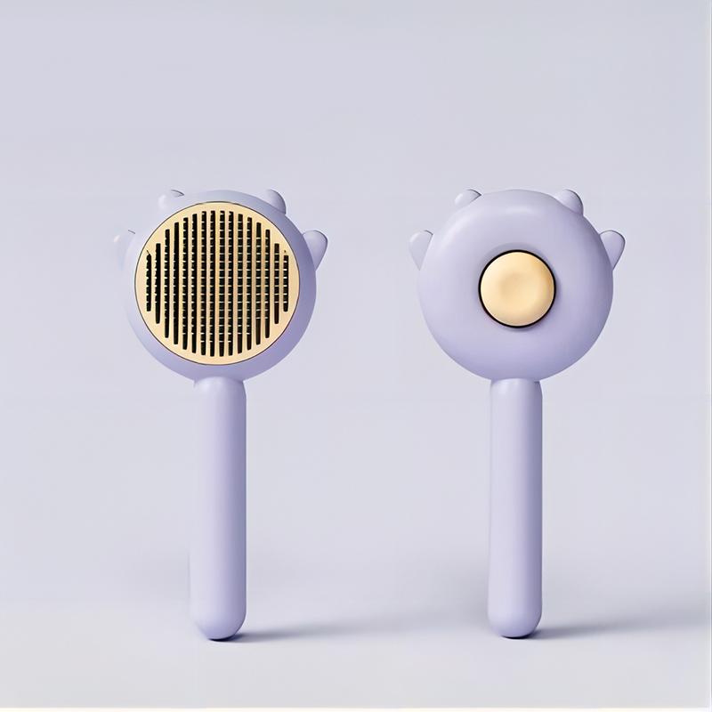 Three Colors Pet Comb One-Key Hair Removal Cleaning Brush Magic Massage Grooming The Cat Hair Brush Is Easy To Carry And Clean