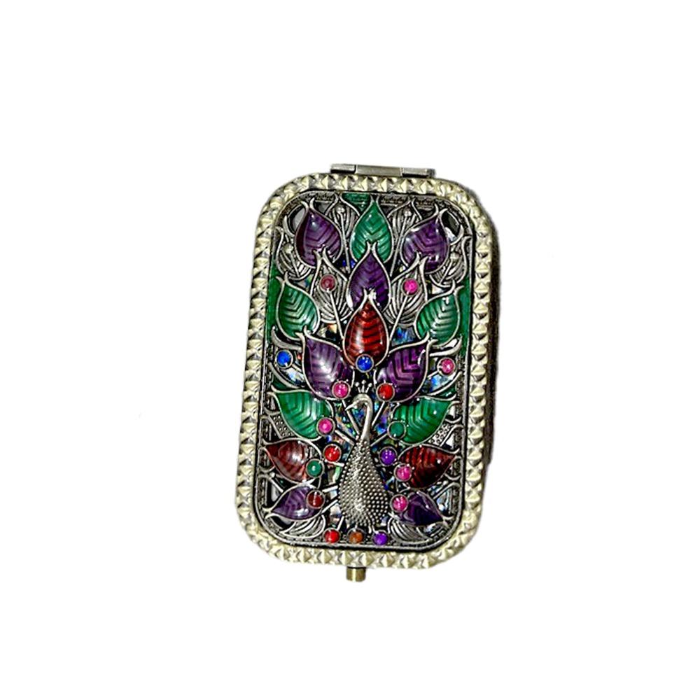 Прямоугольные Двусторонние Зеркала для Макияжа Винтажное Складное Косметическое Зеркало Новое Ретро Маленькое Зеркало