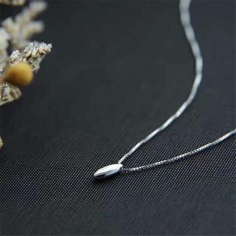New Simple Short Water Drop Shaped 925 Sterling Silver Jewelry Temperament Exquisite Clavicle Chain Pendant Necklaces Xl149