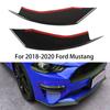For Ford Mustang 2018- Front Fog Light Lamp Decoration Blade Cover Trim Sticker Matte Black Carbon Fiber Look