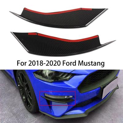 Для Ford Mustang 2018- Декоративная накладка-лезвие на передний противотуманный фонарь Наклейка Черный матовый Под карбон