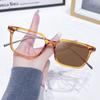 Fashion Cat Eye Glasses Ultra-light Glasses Frame Retro Photochromic Eyeglasses Anti-blue Light Eyewear Metal Color-changing
