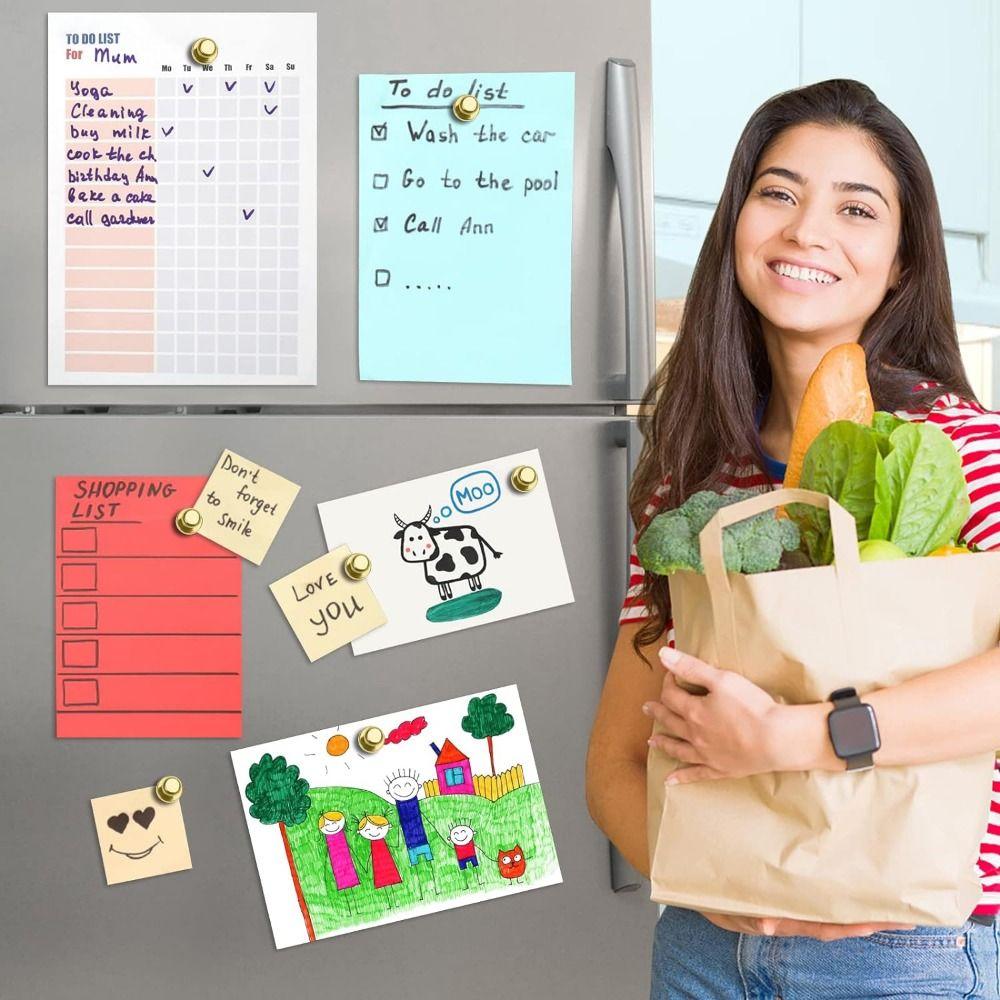 10Pcs Sturdy Whiteboard Magnets Durable Sucker Thumbtack High Quality Magnetic Push Pins  Kitchen