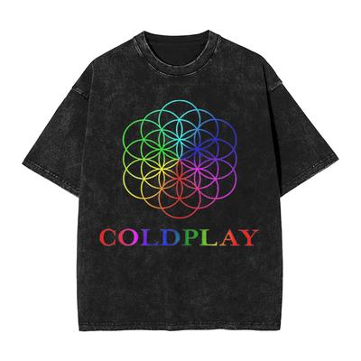 Женская Мужская Футболка Cold-playED Tour Head Full of Dreams Графическая Хлопковая Выстиранная Футболки Харадзюку