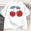 Girls Casual Short Sleeve Round Neck TShirt Summer with Fabric Playful Casual Shirts for Girls Cherry Graphic Tee Comfortable