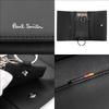 Paul Smith Highlight Stitch SS24 Key Case, 5-Ring Leather, Cowhide Leather, 813006 P851 (No Engraving, Black) [Used]