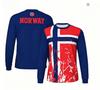 2026 Norway Pattern 3D Printed Sports Football Men's Long Sleeve Outdoor Sports Breathable Quick Drying Fashionable Versatile