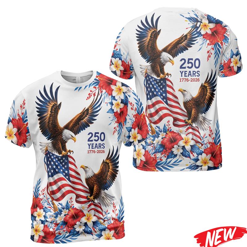 America 250th Anniversary T Shirt For Men America 250 Years Short Sleeves Fashion 2026 USA Independence